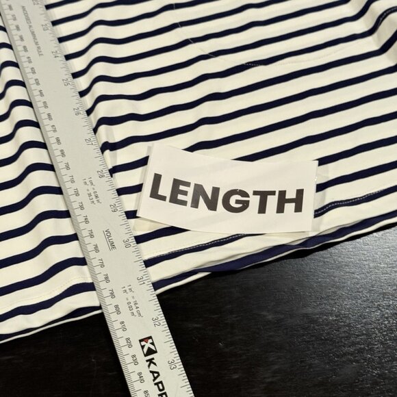 LANDS END Mariner Stripe Long Sleeve White Swim Rash Guard Tunic UPF50 Womens XL - Picture 11 of 11